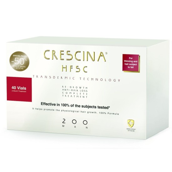CRESCINA TRANSDERMIC HFSC COMPLETE TREATMENT 200 ΑΝΔΡΕΣ 20+20 ΑΜΠΟΥΛΕΣ