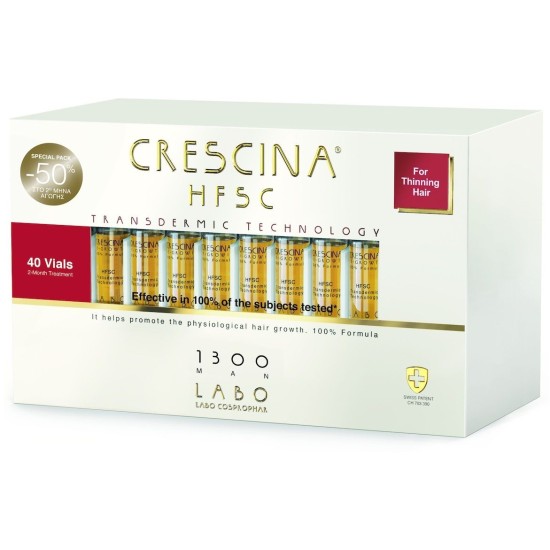 CRESCINA TRANSDERMIC HFSC 100% 1300 MAN 20 vials Re-Growth