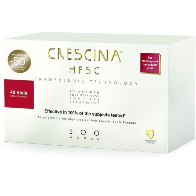CRESCINA TRANSDERMIC HFSC COMPLETE TREATMENT 500 ΓΥΝΑΙΚΕΣ 20+20 AMPOULES