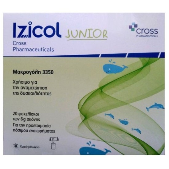 Cross Pharmaceuticals Izicol Junior 20 x 6gr for constipation