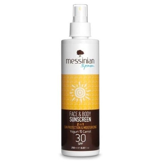MESSINIAN SPA SUNSCREEN YOGURT & CARROT SPF 30 - 250ML