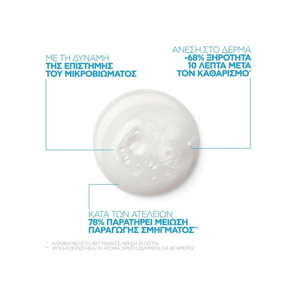 La Roche Posay Κρέμα Καθαρισμού Effaclar H Iso - Biome sensitive skin 390ml
