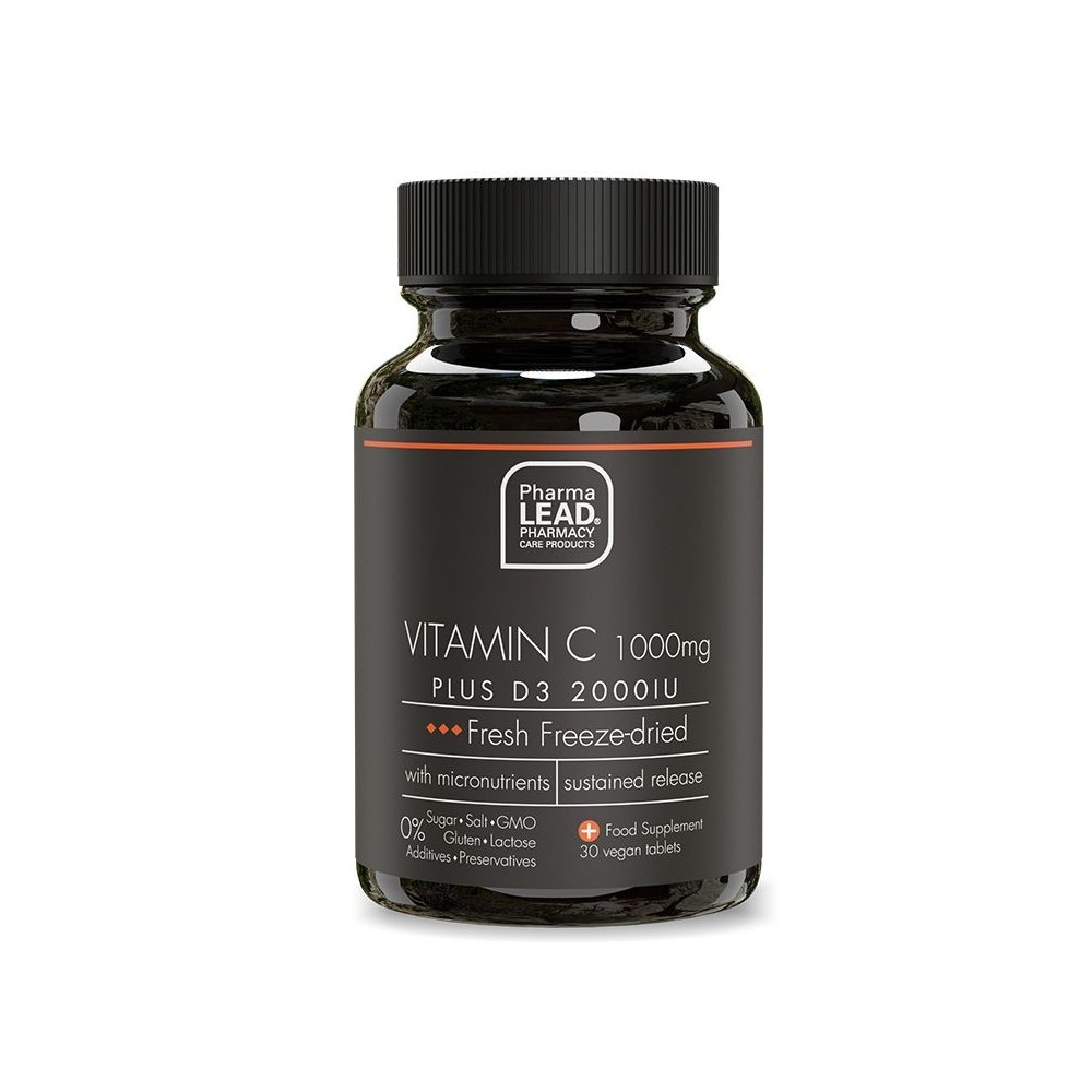 Pharmalead Black Range Vitamin C 1000mg Plus D3 2000IU 30 vcaps