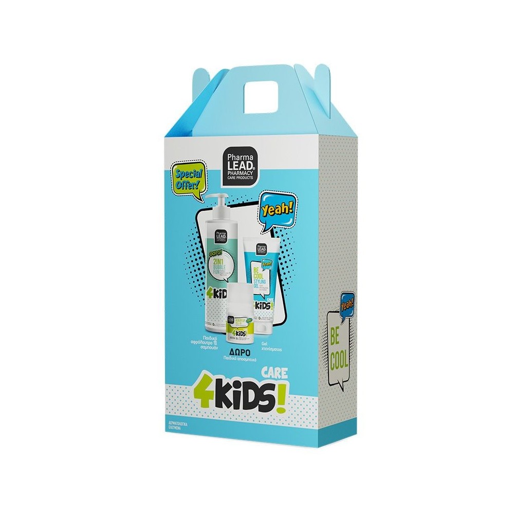 Pharmalead Boy Promo Box 4Kids 2in1 Bubble Fun 500ml + Be Cool Styling Gel 100ml + Δώρο Hurry up Roll on 50ml
