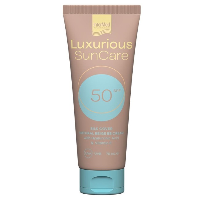 Intermed Luxurious Sun Care Silk Cover BB Cream With Hyaluronic Acid SPF50 Natural 75ml