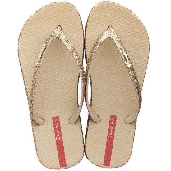 Ipanema Maxi Glow Glitter Σαγιονάρες σε Χρυσό Χρώμα 780-23346