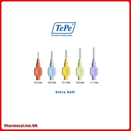 TEPE Μεσοδόντια Βουρτσάκια ΑΝΟΙΧΤΟ ΜΩΒ 1.1mm Extra Soft