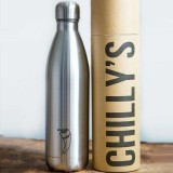 Chilly's Silver Original Stainless Steel Bottle Reusable 0.75lt