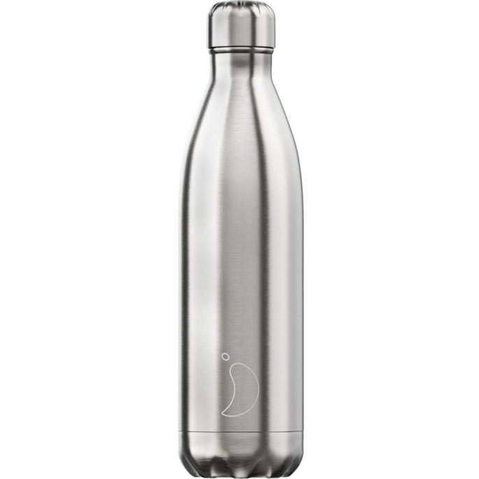 Chilly's Silver Original Stainless Steel Bottle Reusable 0.75lt