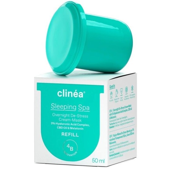 Clinea Sleeping Spa Overnight De-Stress Cream-Mask Refill, 50ml