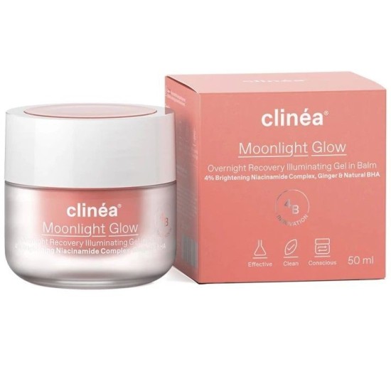 Clinéa Moonlight Glow Gel in Balm Night Cream Κρέμα Νύχτας Λάμψης και Αναζωογόνησης 50ml