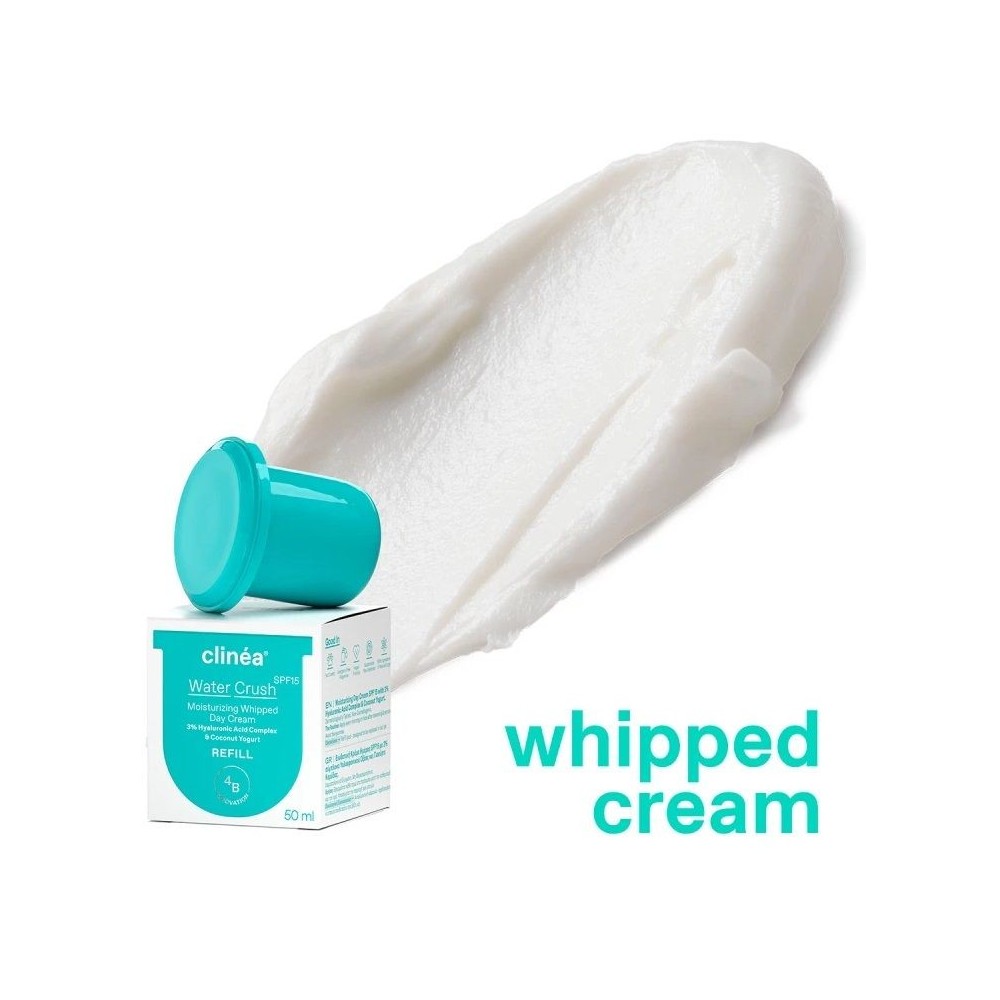 Clinéa Water Crush SPF15 Day Cream Refill Ενυδατική Κρέμα Ημέρας για Όλες τις Επιδερμίδες 50ml Ανταλλακτικό