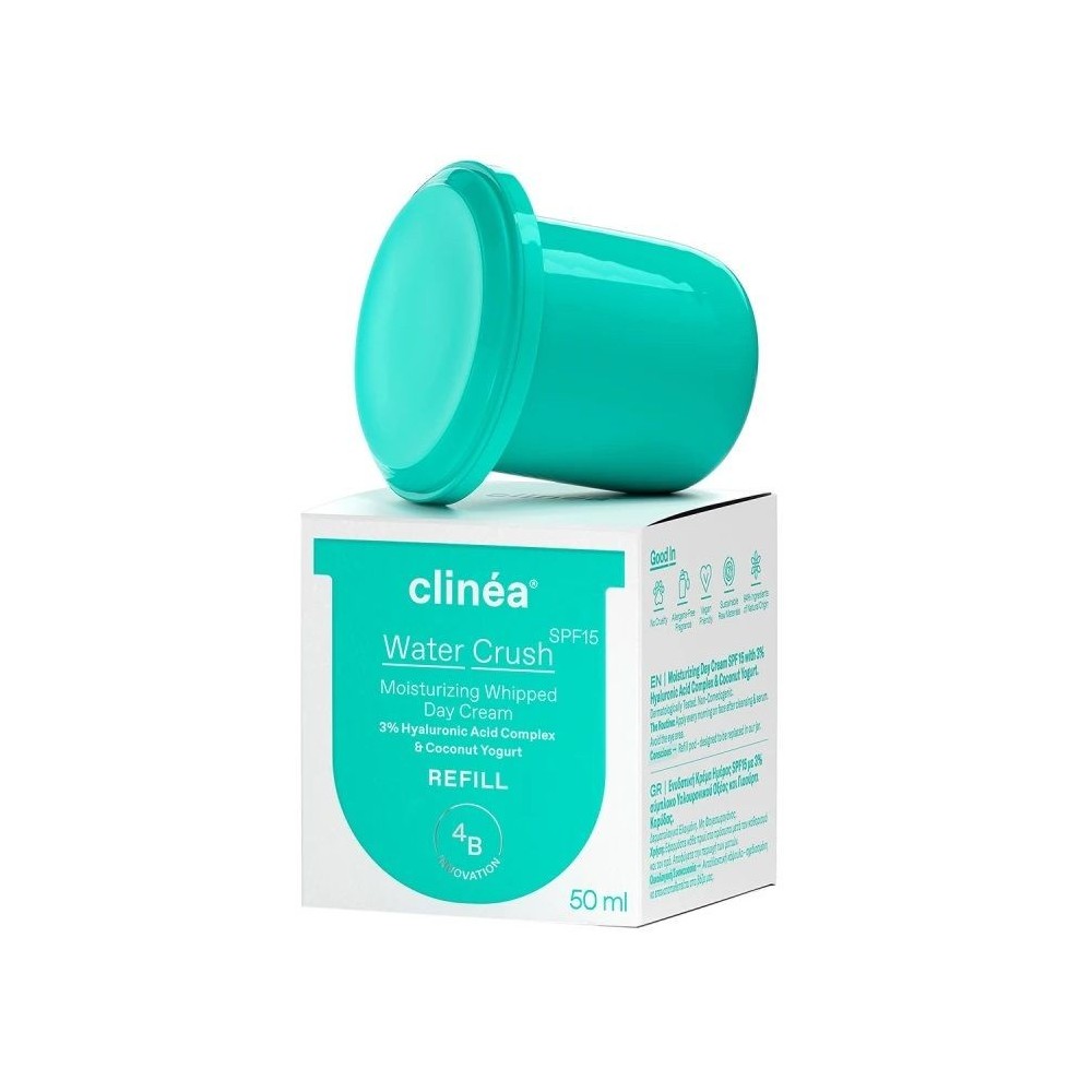 Clinéa Water Crush SPF15 Day Cream Refill Ενυδατική Κρέμα Ημέρας για Όλες τις Επιδερμίδες 50ml Ανταλλακτικό