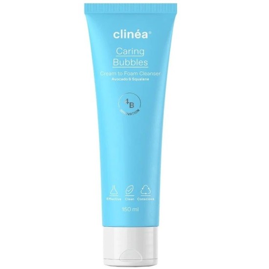 Clinéa Caring Bubbles Cream to Foam Cleanser Κρεμώδης Αφρός Καθαρισμού Προσώπου για Κανονικές - Μικτές Επιδερμίδες 150ml