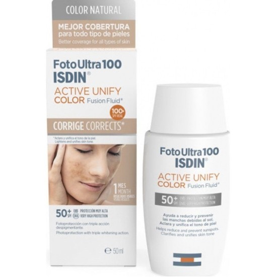 Isdin FotoUltra 100 Active Unify Color Fusion Fluid Αντηλιακή Κρέμα Προσώπου SPF50 50ml