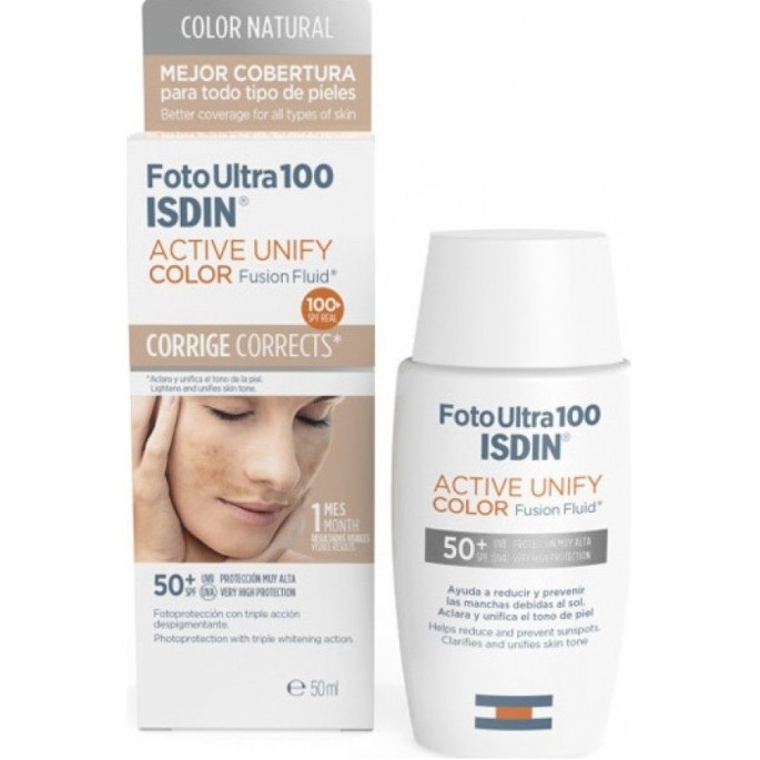 Isdin FotoUltra 100 Active Unify Color Fusion Fluid Αντηλιακή Κρέμα Προσώπου SPF50 50ml