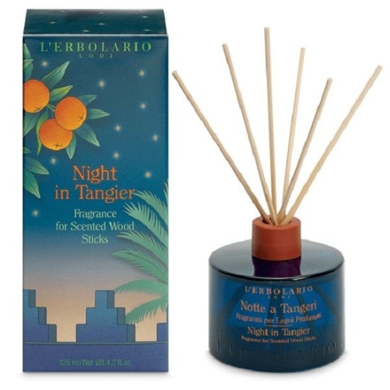 L Erbolario Notte a Tangeri Fragranze per Legni Profumati Άρωματικό χώρου με Ξύλινα Στικς 125ml