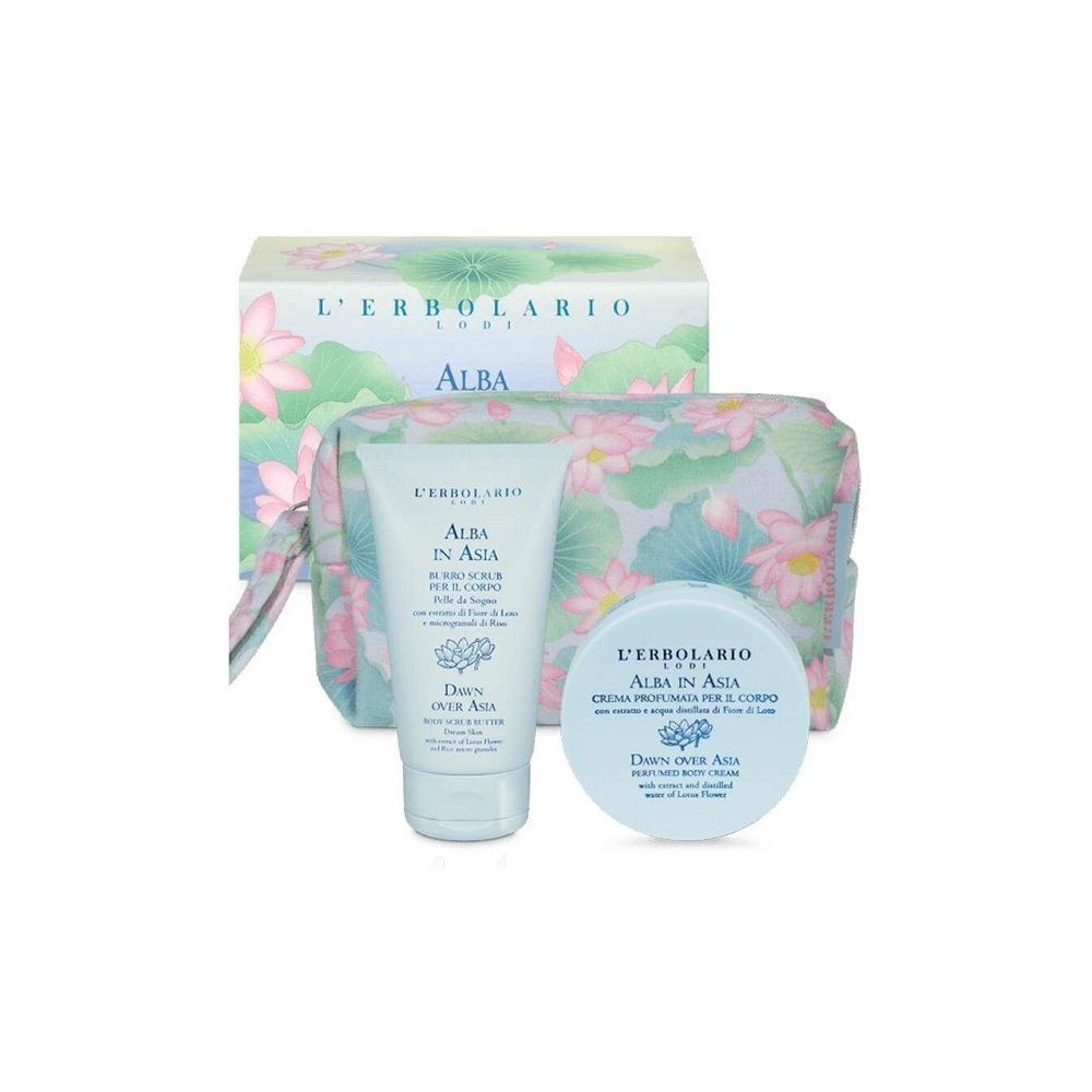 L Erbolario Alba in Asia Bag Body Scrub 50ml & Body Cream 75ml