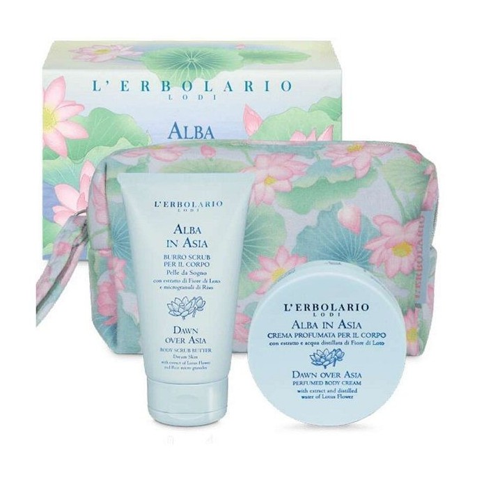 L Erbolario Alba in Asia Bag Body Scrub 50ml & Body Cream 75ml