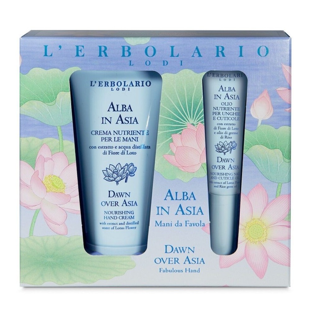 L Erbolario Alba in Asia Kit Mani da Favola Θρεπτική Κρέμα Χεριών 50ml & Θρεπτικό Έλαιο για τα Νύχια 7.5ml