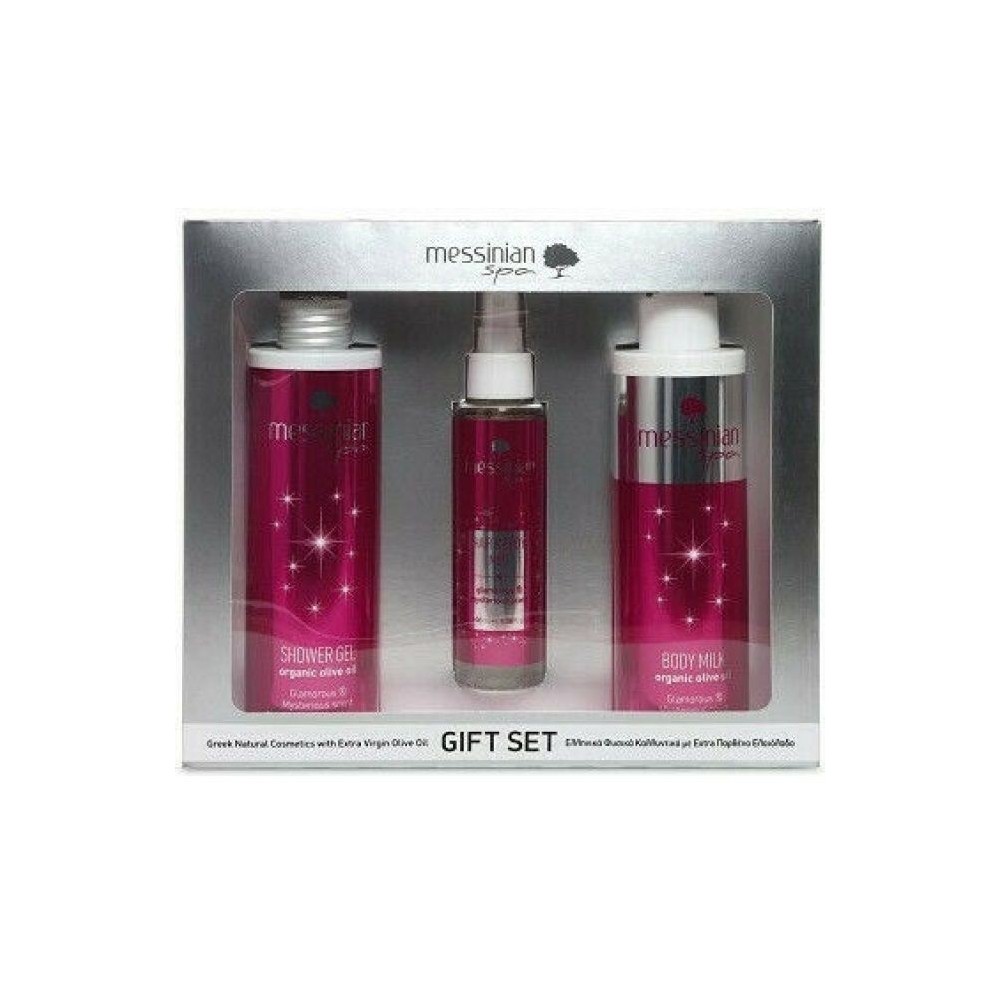 MESSINIAN SPA Shower gel 300 ml Glamorous+Body milk 300 ml Glamorous MS+Hair & Body Mist glamorous & mysterious 100ml