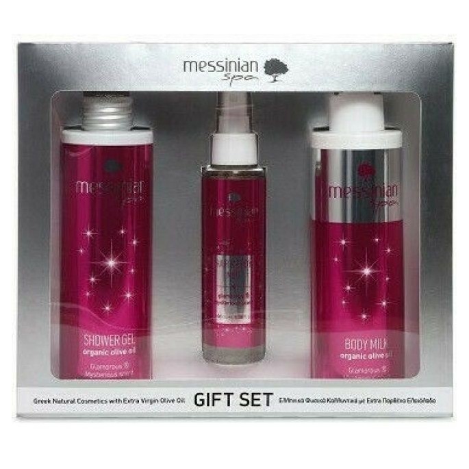 MESSINIAN SPA Shower gel 300 ml Glamorous+Body milk 300 ml Glamorous MS+Hair & Body Mist glamorous & mysterious 100ml