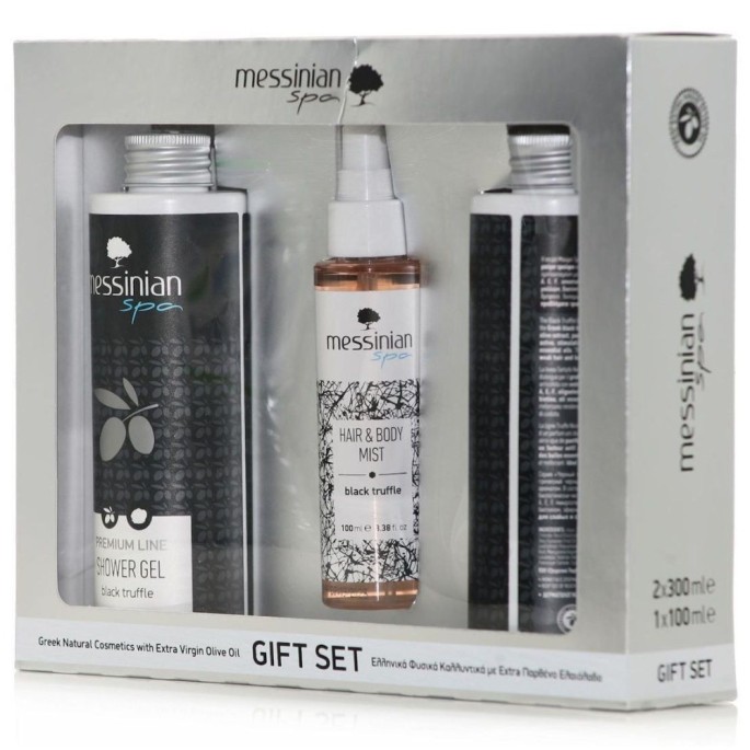 MESSINIAN SPA Shower gel 300ml+  Shampoo Black Truffle (weak hair) 300ml+ Hair&Body Mist 100ml Black Truffle (Μαύρη Τρούφα)