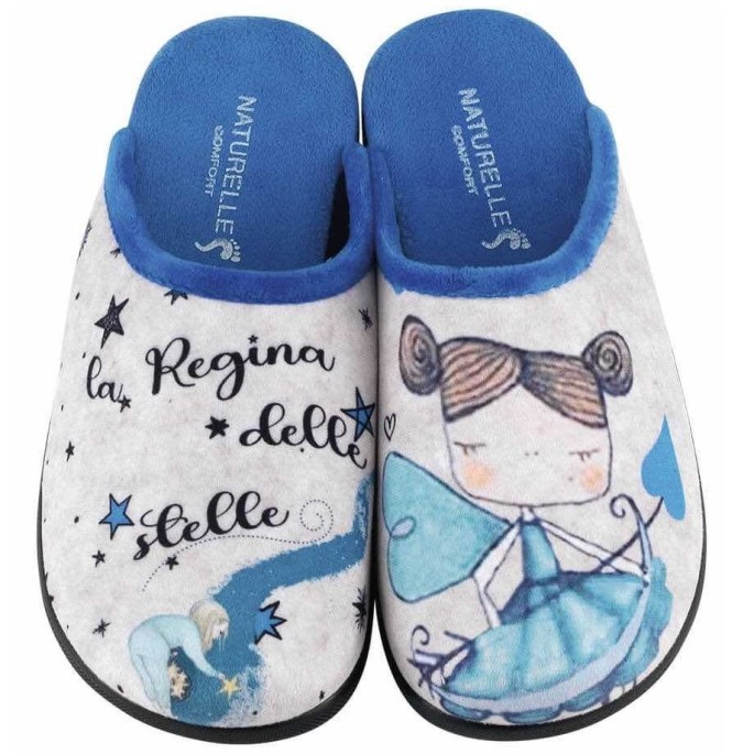 NATURELLE REGINA ANATOMIC SLIPPERS BLUE