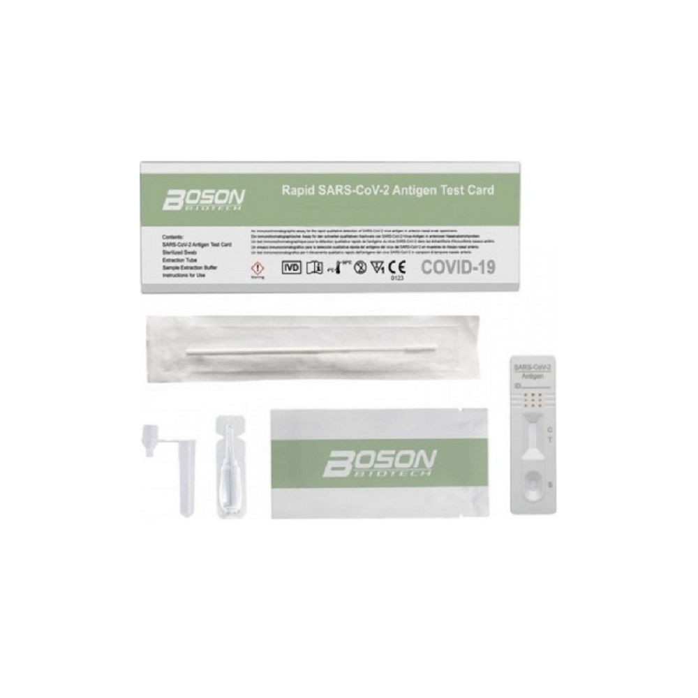 Boson Rapid SARS-CoV-2 Antigen Test 1τμχ Αυτοδιαγνωστικό Τεστ Ταχείας Ανίχνευσης Αντιγόνων με Ρινικό Δείγμα