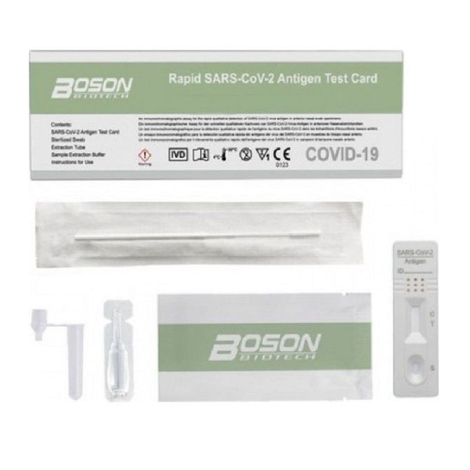 Boson Rapid SARS-CoV-2 Antigen Test 1τμχ Αυτοδιαγνωστικό Τεστ Ταχείας Ανίχνευσης Αντιγόνων με Ρινικό Δείγμα