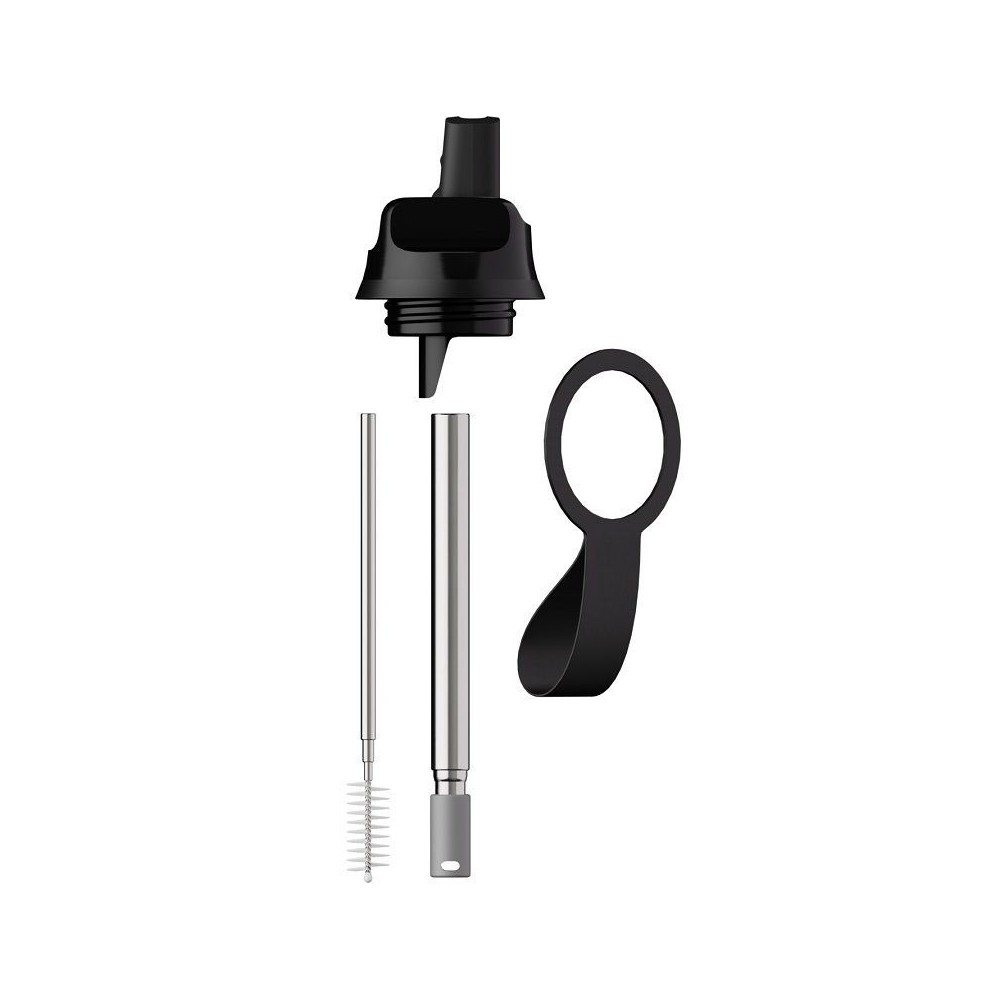 Chilly's Series 2 Sport Μπουκάλι Θερμός με Καλαμάκι Abyss Black 500ml