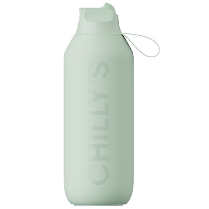 Chilly's Series 2 Sport Μπουκάλι Θερμός με Καλαμάκι Abyss Black 500ml