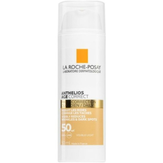 La Roche Posay Anthelios Age Correct Tinted Photocorrection Daily Light Cream Αντηλιακή Αντιγηραντική Κρέμα Προσώπου SPF50, 50ml