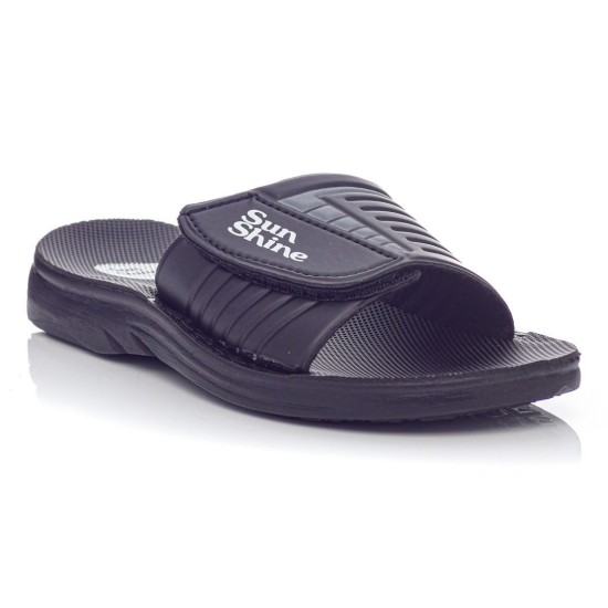 Sunshine Men's Anatomic Flip Flops Black 2819