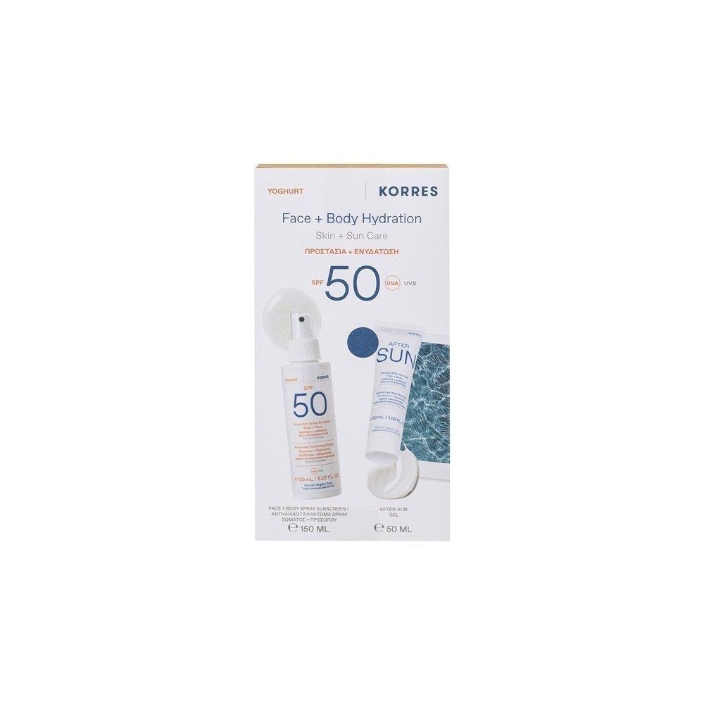 Korres Promo Sunscreen Yoghurt Face-Body Spray Spf50 150ml & Δώρο Cooling After-Sun Gel 50ml