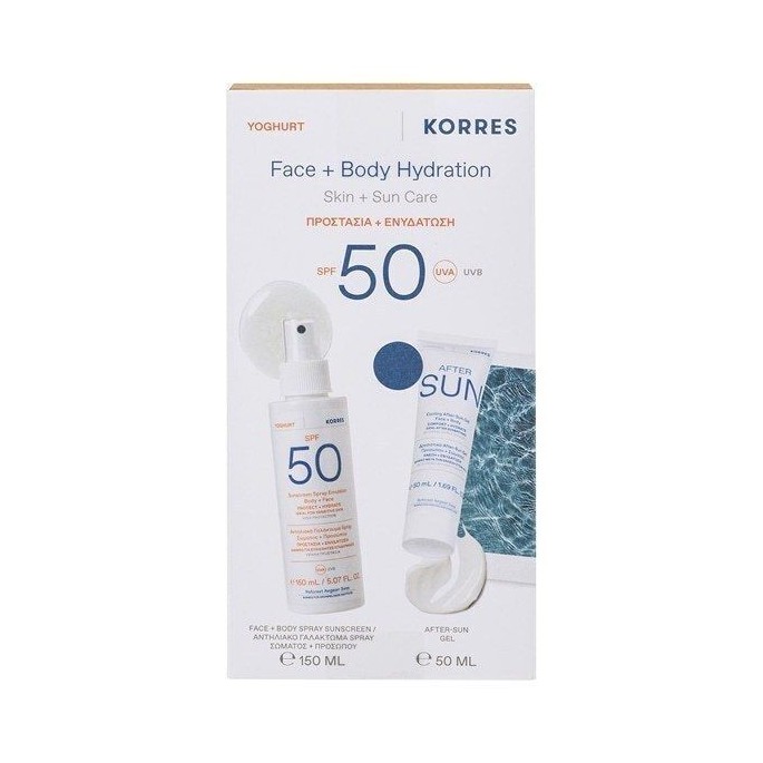 Korres Promo Sunscreen Yoghurt Face-Body Spray Spf50 150ml & Δώρο Cooling After-Sun Gel 50ml