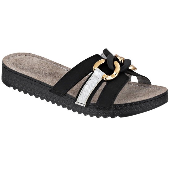 NATURELLE ANATOMIC SLIPPERS 1613 BLACK