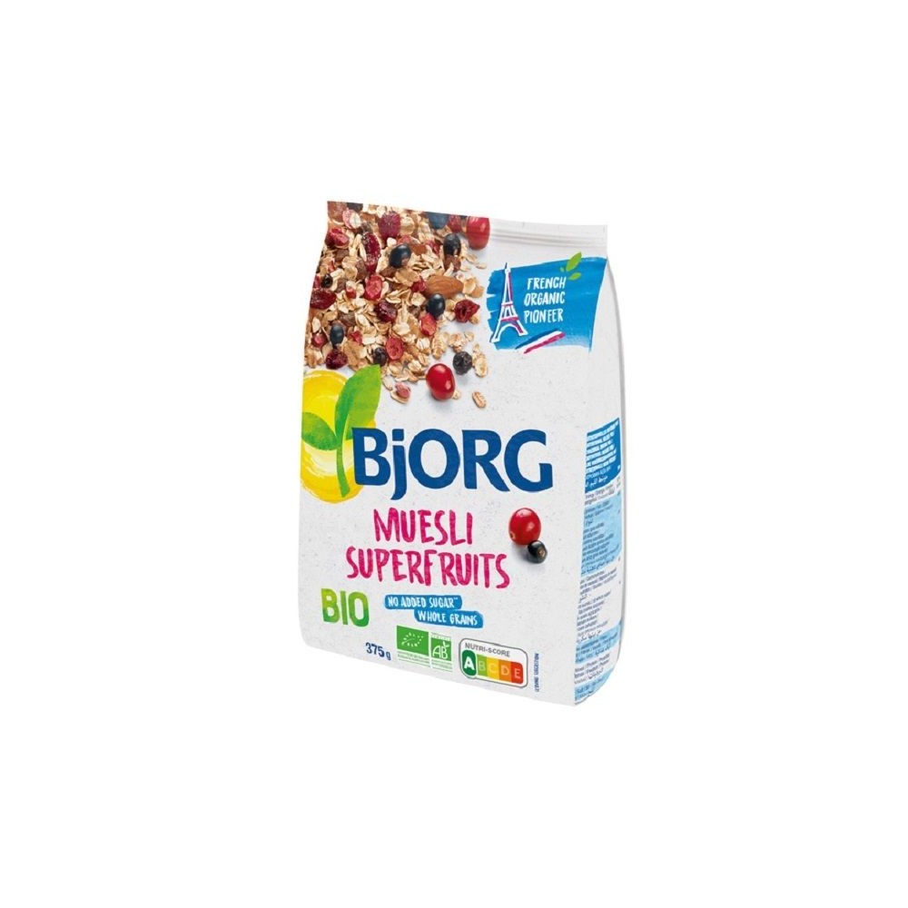BJORG Muesli with Superfruits no added sugar 375gr