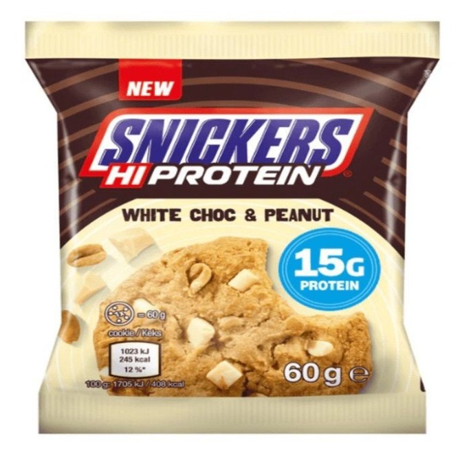 Snickers High Protein Cookie 60g White Choc & Peanut