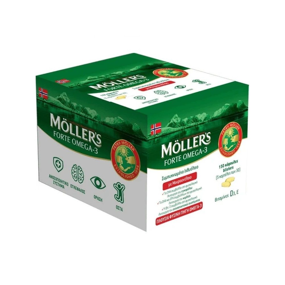 Nature's Plus Moller's Forte Cod Liver Oil OMEGA-3-150caps