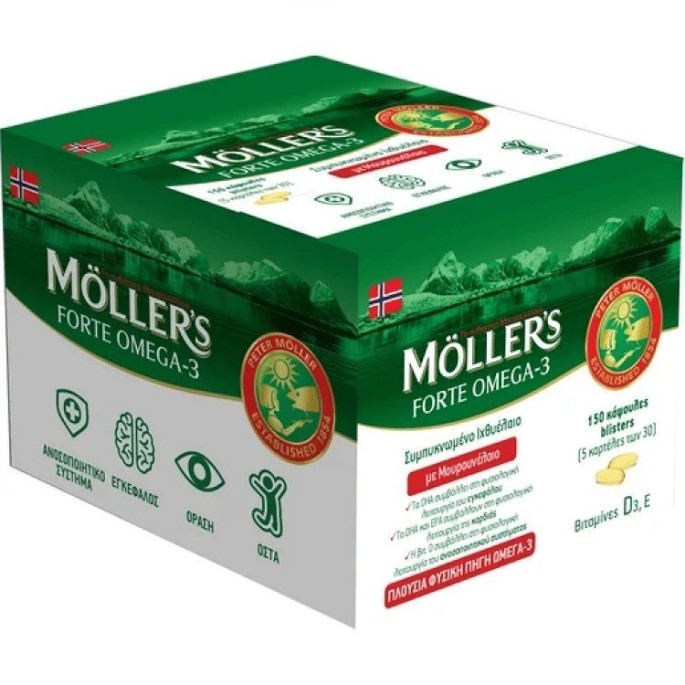 Nature's Plus Moller's Forte Cod Liver Oil OMEGA-3-150caps