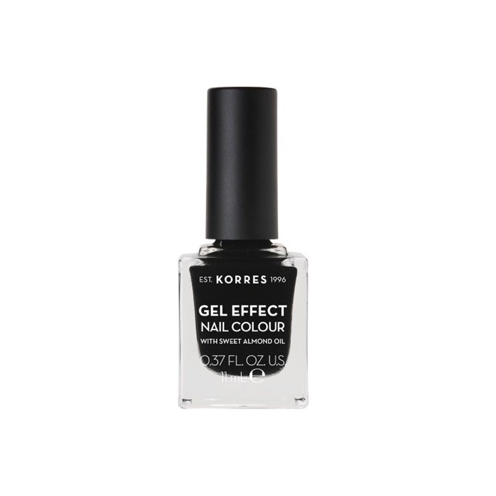 Korres Βερνίκι Νυχιών Gel Effect Nail Colour No 100 Black 11ml