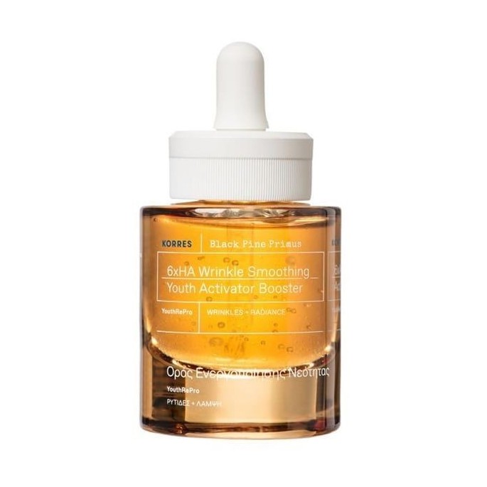 Korres Black Pine Primus 6xHA Wrinkle Smoothing Youth Activator Booster Ορός Ενεργοποίησης Νεότητας, 30ml