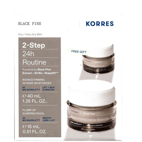 Korres Μαύρη Πεύκη 4D Κρέμα Ημέρας Σύσφιξης - Lifting Πολύ Ξηρές 40ml+4D Κρέμα Νυκτός για Σύσφιγξη - Lifting 15ml