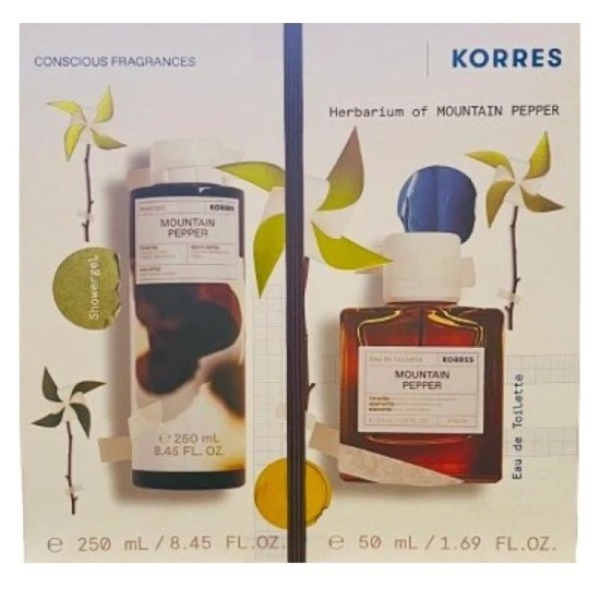Korres Promo Mountain Pepper Αφρόλουτρο, 250ml & EDT Ανδρικό Άρωμα, 50ml