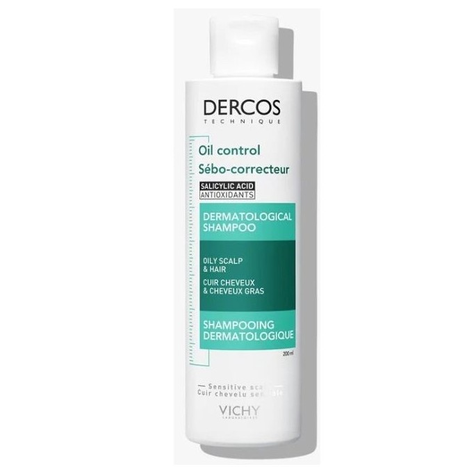 Vichy Dercos DT OIL Control Σαμπουάν Βαθύ Καθαρισμού για Λιπαρά Μαλλιά 200ml