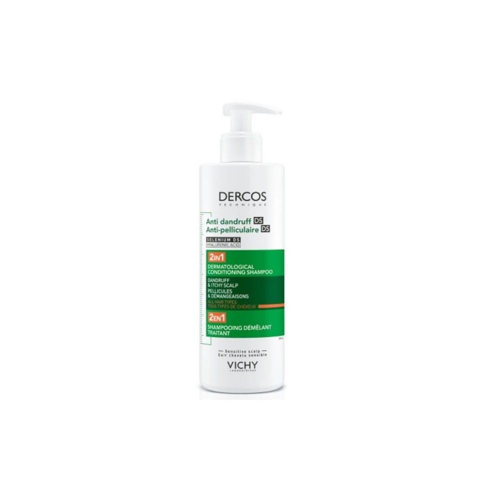 Vichy Dercos Anti Dandruff DS 2in1 Σαμπουάν κατά της Πιτυρίδας για Ξηρά Μαλλιά 390ml