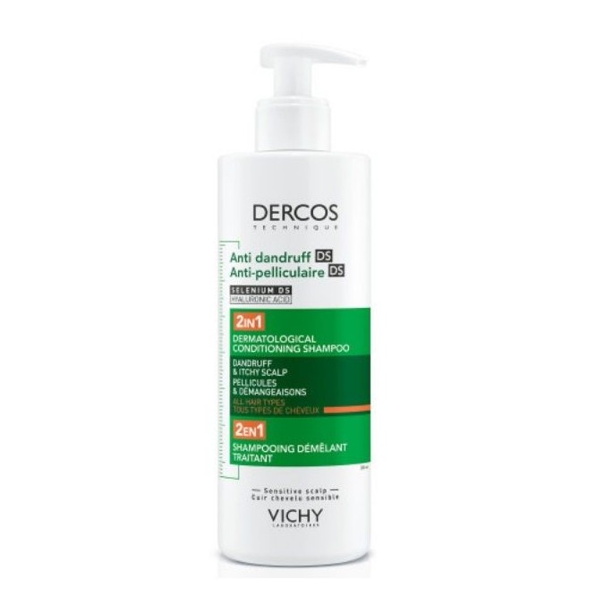 Vichy Dercos Anti Dandruff DS 2in1 Σαμπουάν κατά της Πιτυρίδας για Ξηρά Μαλλιά 390ml