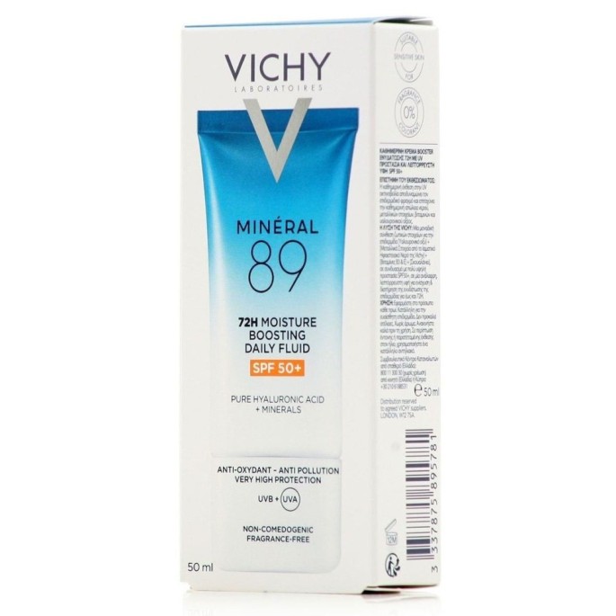Mineral 89 Καθημερινή Λεπτόρρευστη Κρέμα Booster Ενυδάτωσης 72Η με SPF50+, 50ml