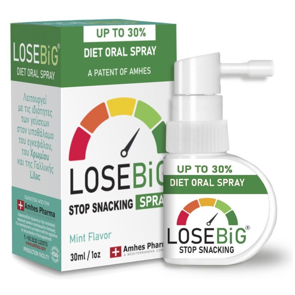 AMHES PHARMA LOSEBIG Spray Συμπλήρωμα για Αδυνάτισμα 30ml Μέντα